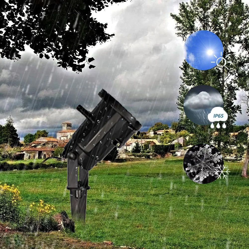 DACHAN 16 Patterns IP65 LED Christmas Laser Snowflake Projector Light For Indoor Outdoor Xmas Disco Lights Home Party Decoration