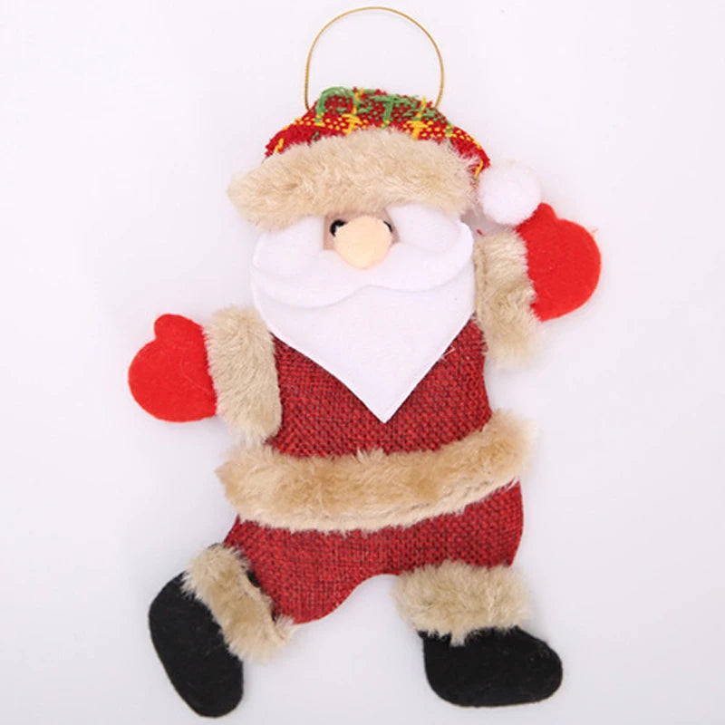 Christmas Hanging Ornaments Gift Santa Claus Snowman Reindeer Bear Xmas Tree Pendant Doll Happy New Year Home Hang Decoration