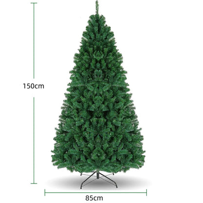 PVC Large Christmas Tree 90/120/150/180/210/240cm Xmas Tree Artificial Green Tree Christmas Decoration Party Scene Outdoor Decor