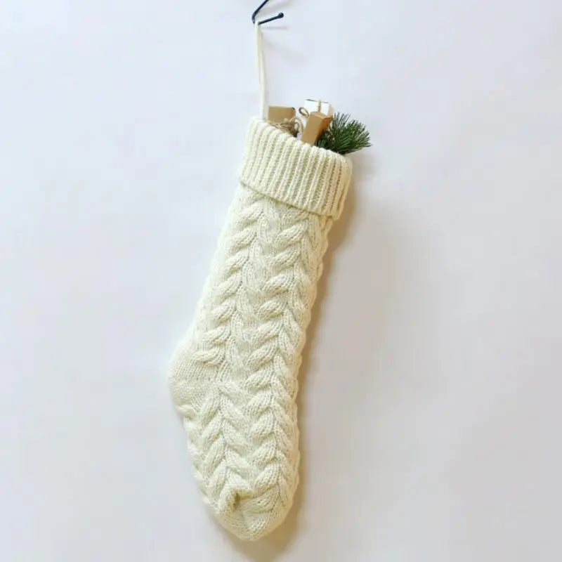 Christmas Stockings For Kids Large Size Cable Knit Stocking Christmas Decorations For Family Party