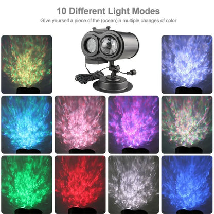 2 IN 1 Outdoor Christmas Projector Lights 16 Patterns Snowflakes Landscape Projector Lamp with Remote for Halloween Party Decor