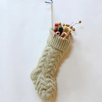Christmas Stockings For Kids Large Size Cable Knit Stocking Christmas Decorations For Family Party