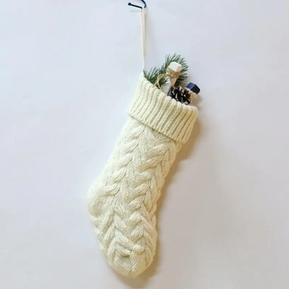 Christmas Stockings For Kids Large Size Cable Knit Stocking Christmas Decorations For Family Party