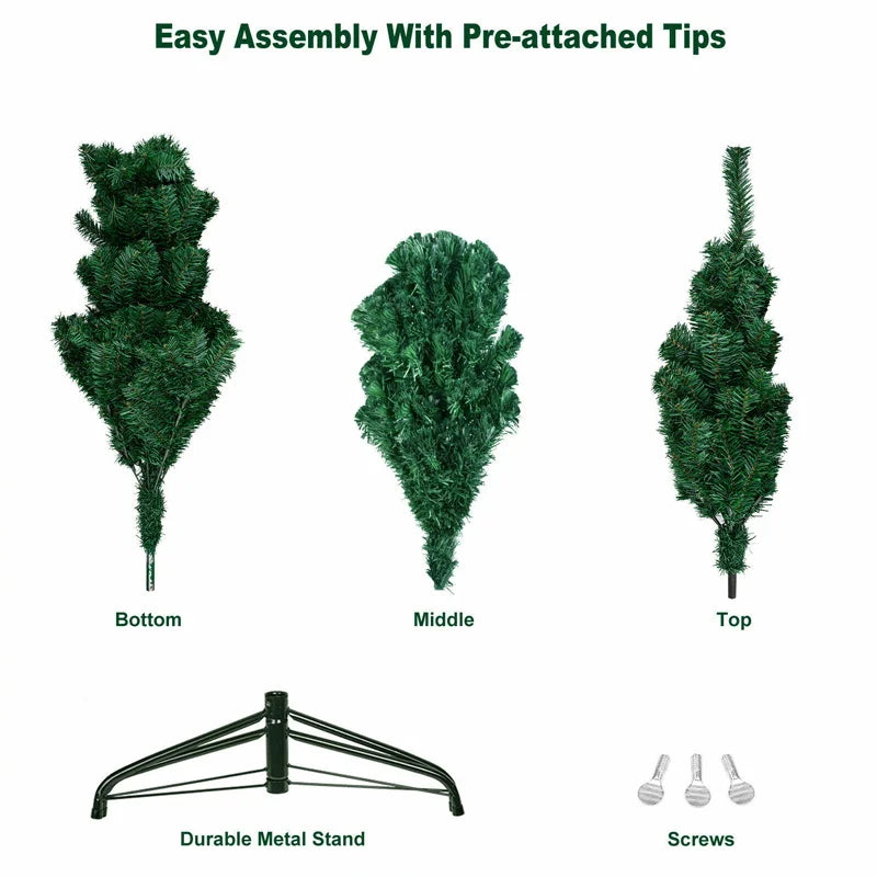 PVC Large Christmas Tree 90/120/150/180/210/240cm Xmas Tree Artificial Green Tree Christmas Decoration Party Scene Outdoor Decor