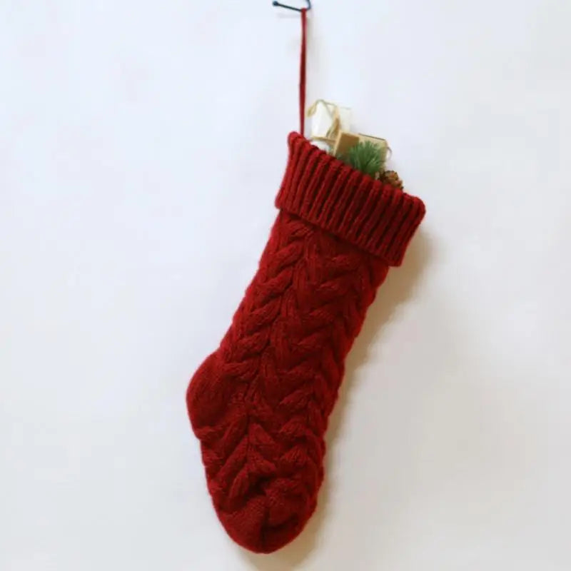 Christmas Stockings For Kids Large Size Cable Knit Stocking Christmas Decorations For Family Party