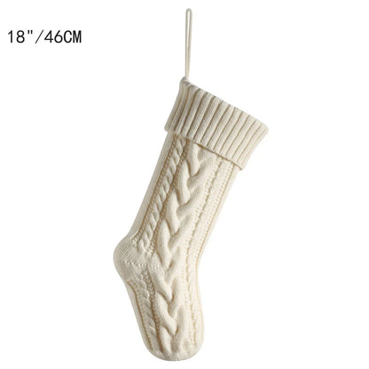 Christmas Stockings For Kids Large Size Cable Knit Stocking Christmas Decorations For Family Party