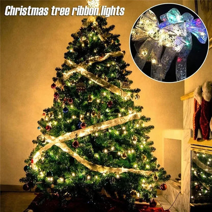 1/2/5/10M LED Ribbon Fairy Lights 2025 New Year Christmas Tree Hanging Ornaments Garden Wedding Party Bedroom Decoration Garland
