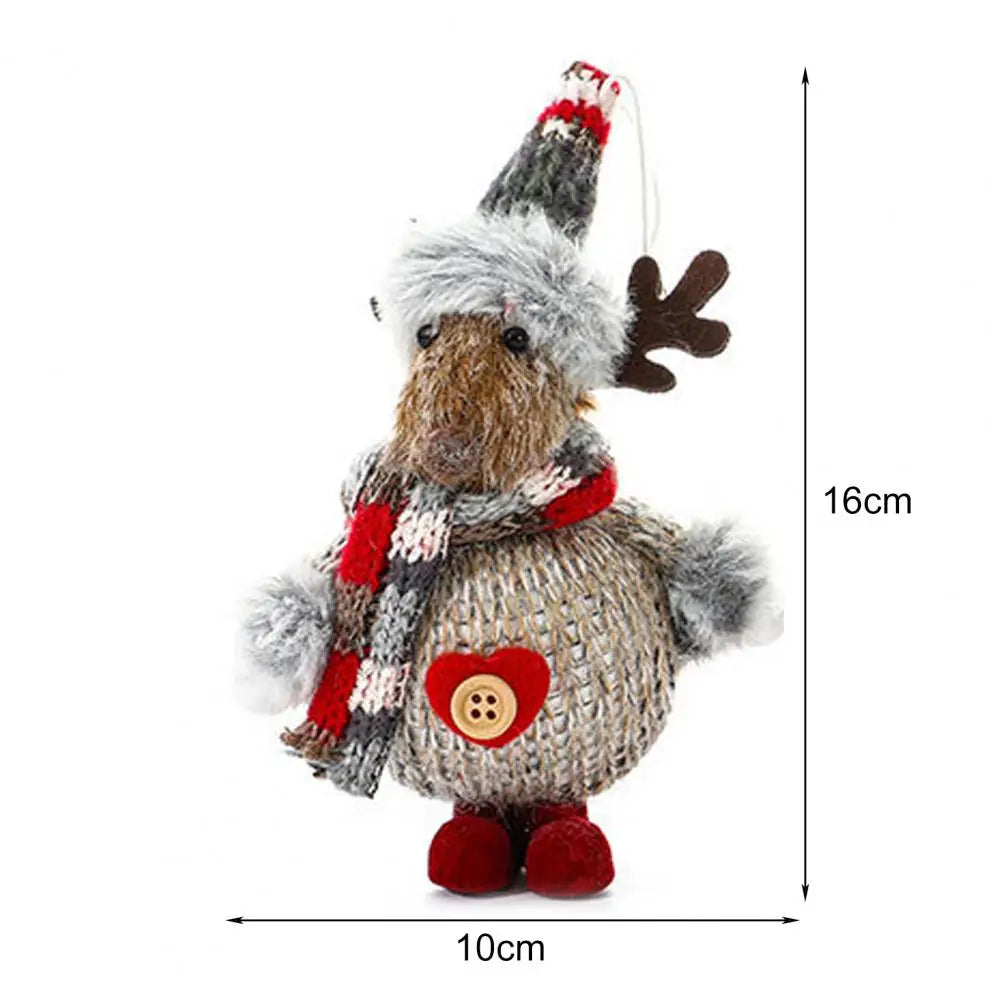 Christmas Plush Dolls New Year Hanging Ornament Reindeer Snowman Santa Claus Standing Doll Navidad Christmas Tree Decoration2024