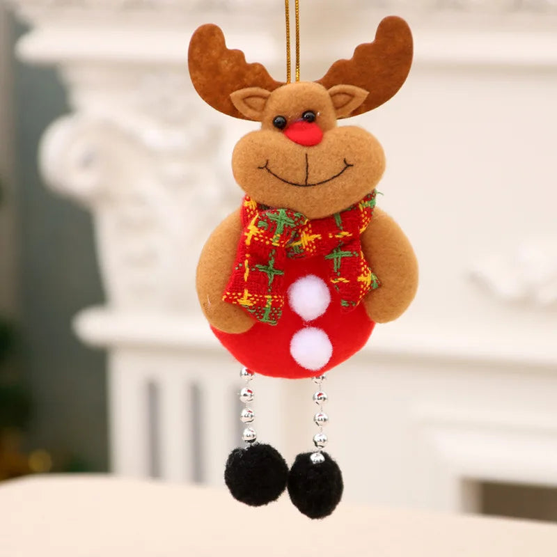 Christmas Hanging Ornaments Gift Santa Claus Snowman Reindeer Bear Xmas Tree Pendant Doll Happy New Year Home Hang Decoration