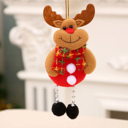 Christmas Hanging Ornaments Gift Santa Claus Snowman Reindeer Bear Xmas Tree Pendant Doll Happy New Year Home Hang Decoration