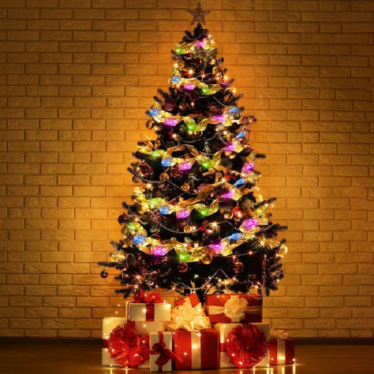 1/2/5/10M LED Ribbon Fairy Lights 2025 New Year Christmas Tree Hanging Ornaments Garden Wedding Party Bedroom Decoration Garland