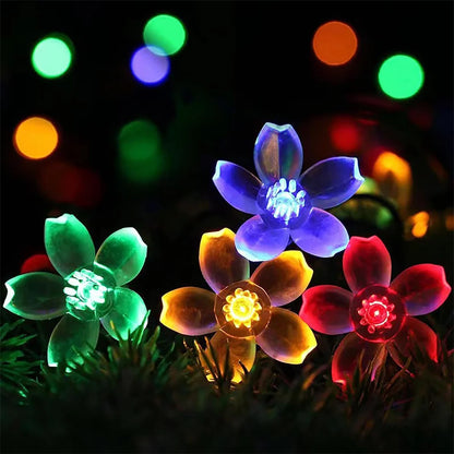 2025 USB Rome Decoration Flower LED String Lights Indoor Party Atmosphere Home Battery Flower Fairy Lights Curtains 465