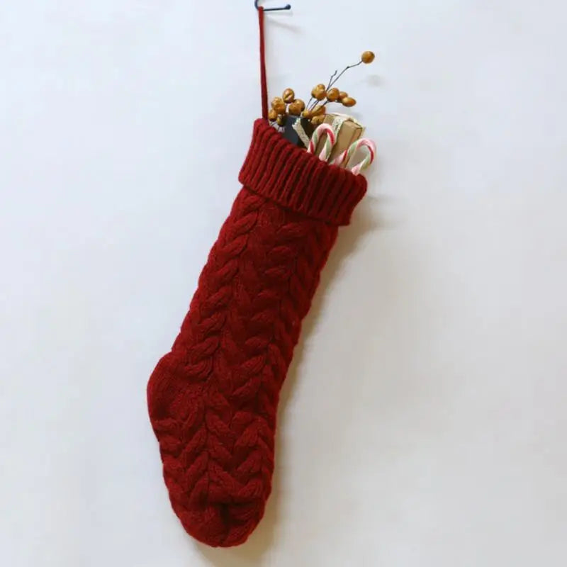 Christmas Stockings For Kids Large Size Cable Knit Stocking Christmas Decorations For Family Party