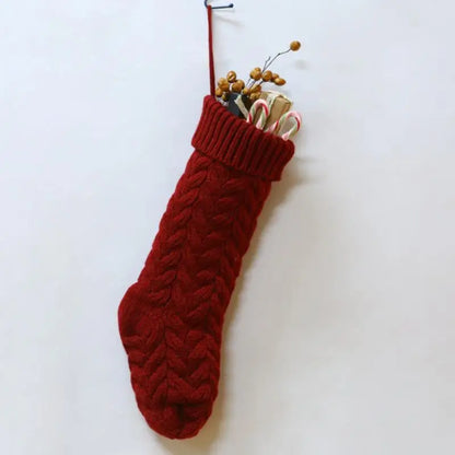 Christmas Stockings For Kids Large Size Cable Knit Stocking Christmas Decorations For Family Party