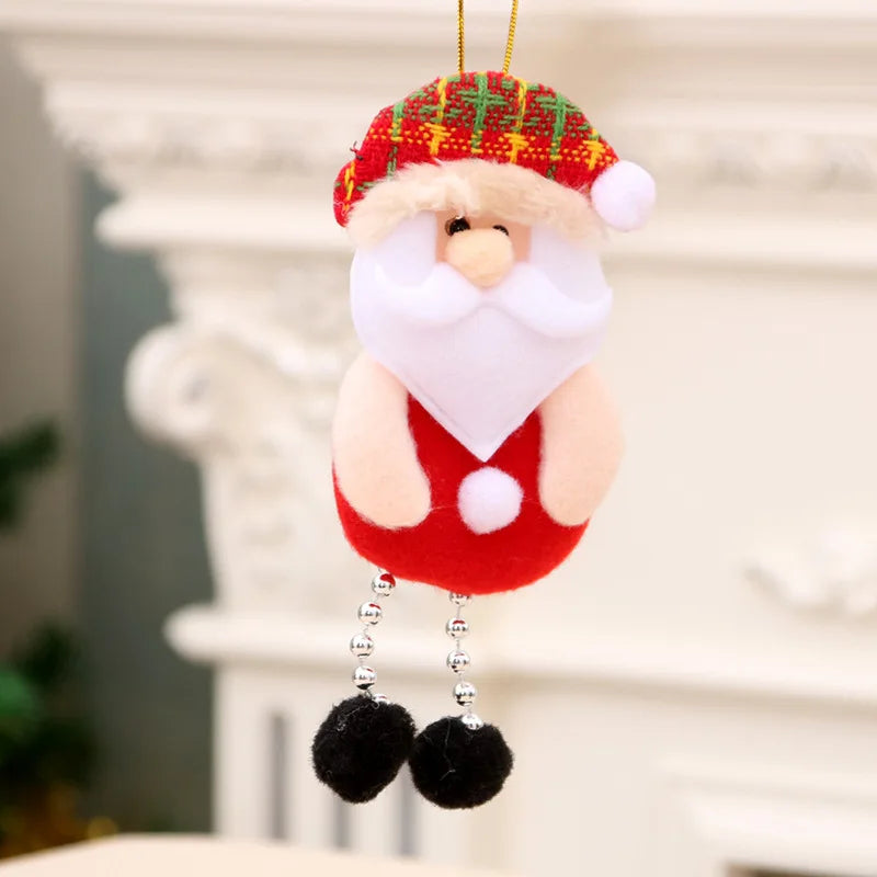 Christmas Hanging Ornaments Gift Santa Claus Snowman Reindeer Bear Xmas Tree Pendant Doll Happy New Year Home Hang Decoration